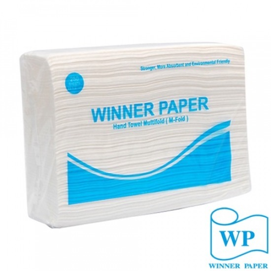 ผู้ผลิตและจำหน่ายกระดาษชำระและถ้วยกระดาษวินเนอร์ เปเปอร์ - กระดาษเช็ดมือ M-Fold 1 ชั้น